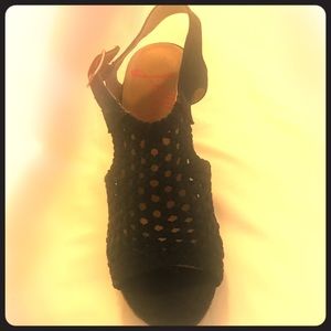 Black size 6 brand new wedge sandals